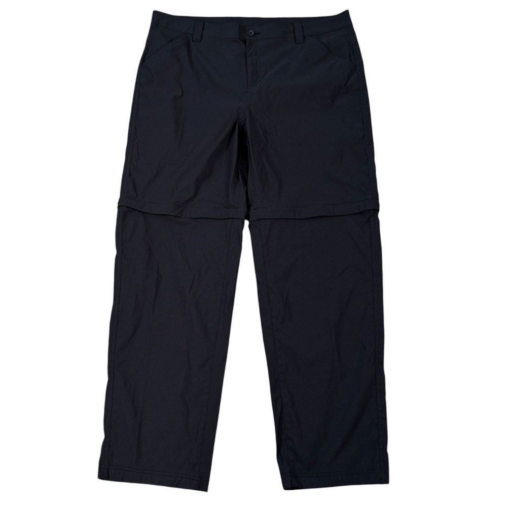 Eddie Bauer Women 16 Black Convertible Hiking Pants Zip Off Outdoor Hiking